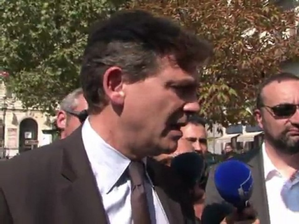 Arnaud Montebourg en campagne pour la primaire socialiste