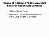 Canon EF 100mm Macro USM Lens