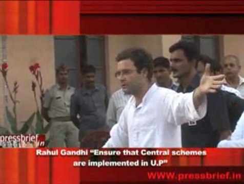 Rahul Gandhi “Ensure that Central schemes are implemented in U.P”
