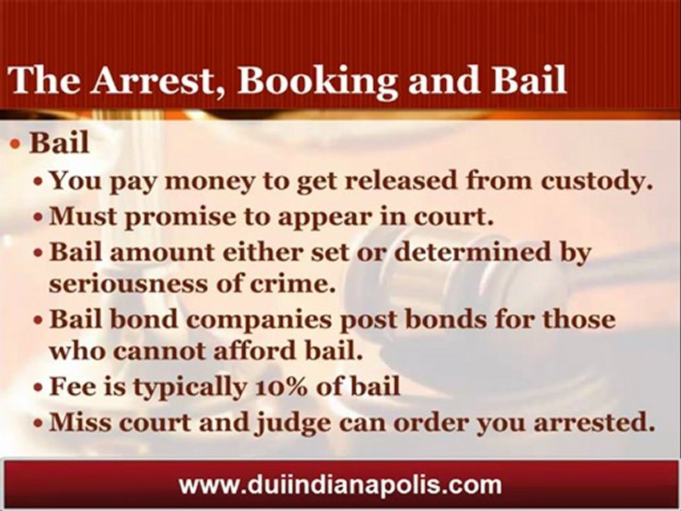 Indianapolis DUI Attorney Details the Arrest, Booking and Bail
