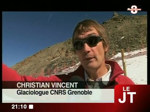 Travaux de purge au glacier de Tête-Rousse (Mont-Blanc)