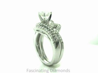 FDENS3168RO Round Diamond Wedding Rings Pave Set