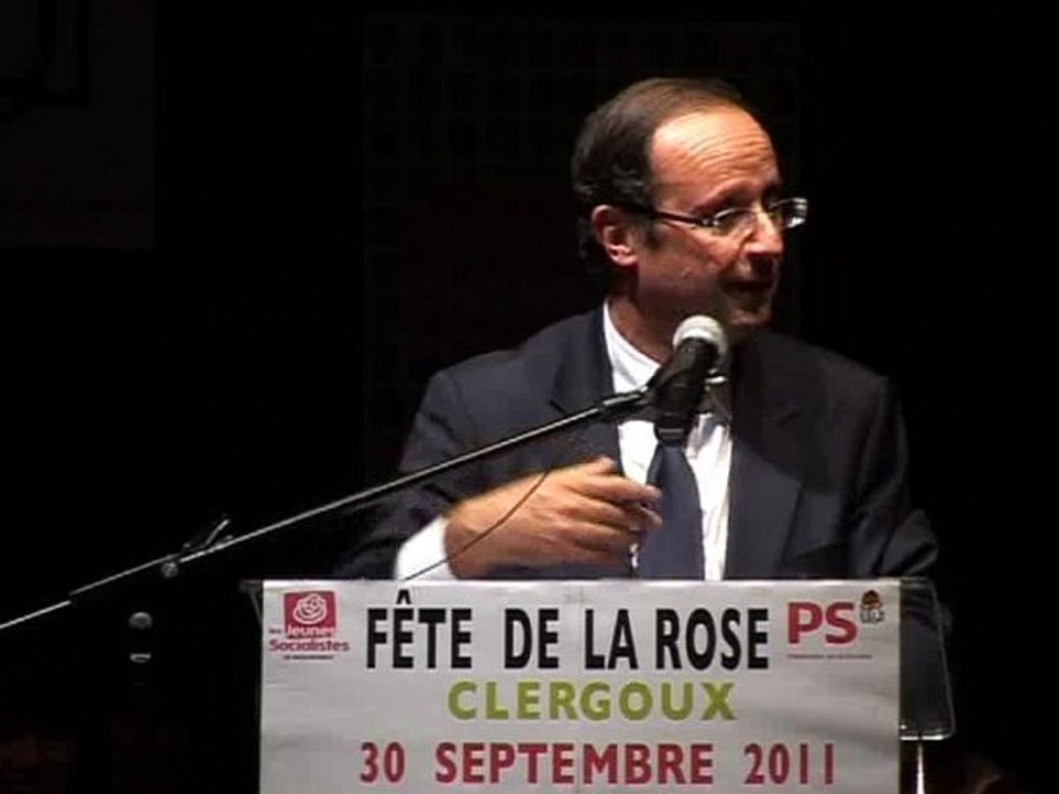 FRANCOIS HOLLANDE, FETE DE LA ROSE CLERGOUX (Corrèze)