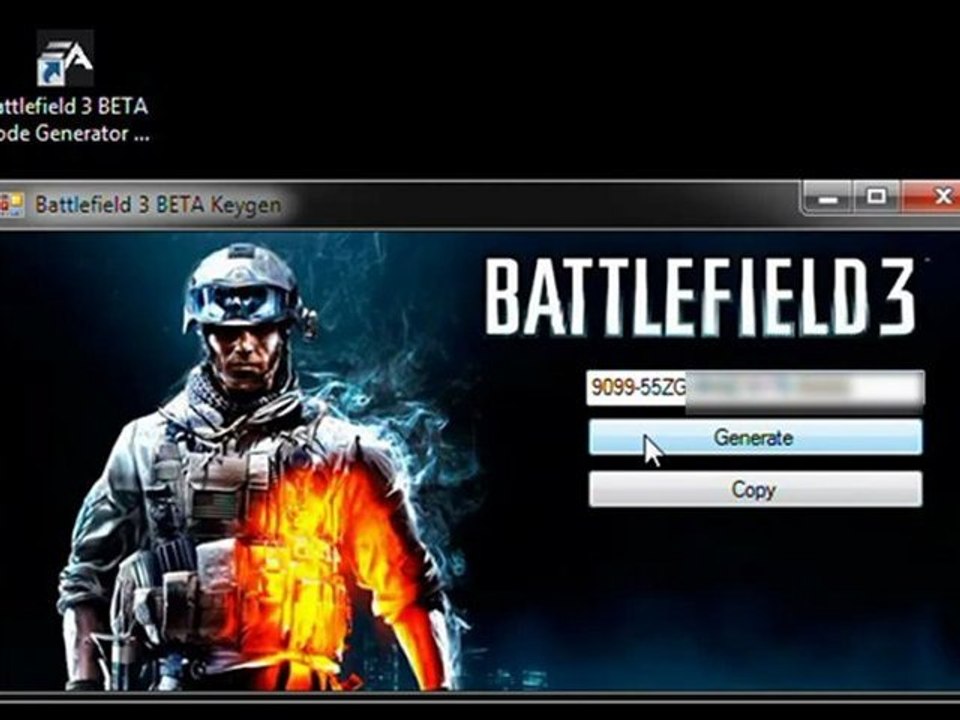 Battlefield 3 BETA Code Generator