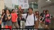 Protesters demonstrate on Chinese national... - no comment