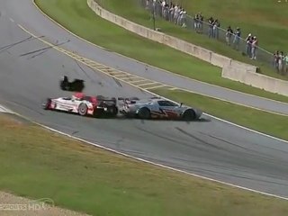 ILMS Petit Le mans 2011 Practice huge crash