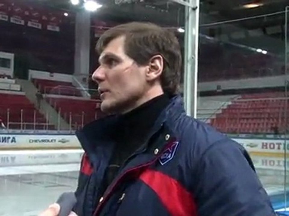 Алексей Яшин  после игры с к.ЦСКА 30.09.11.