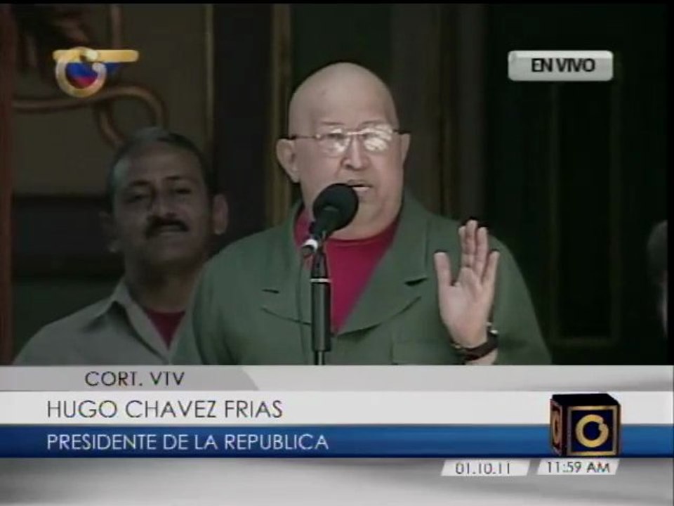 Presidente Chávez habla desde Miraflores