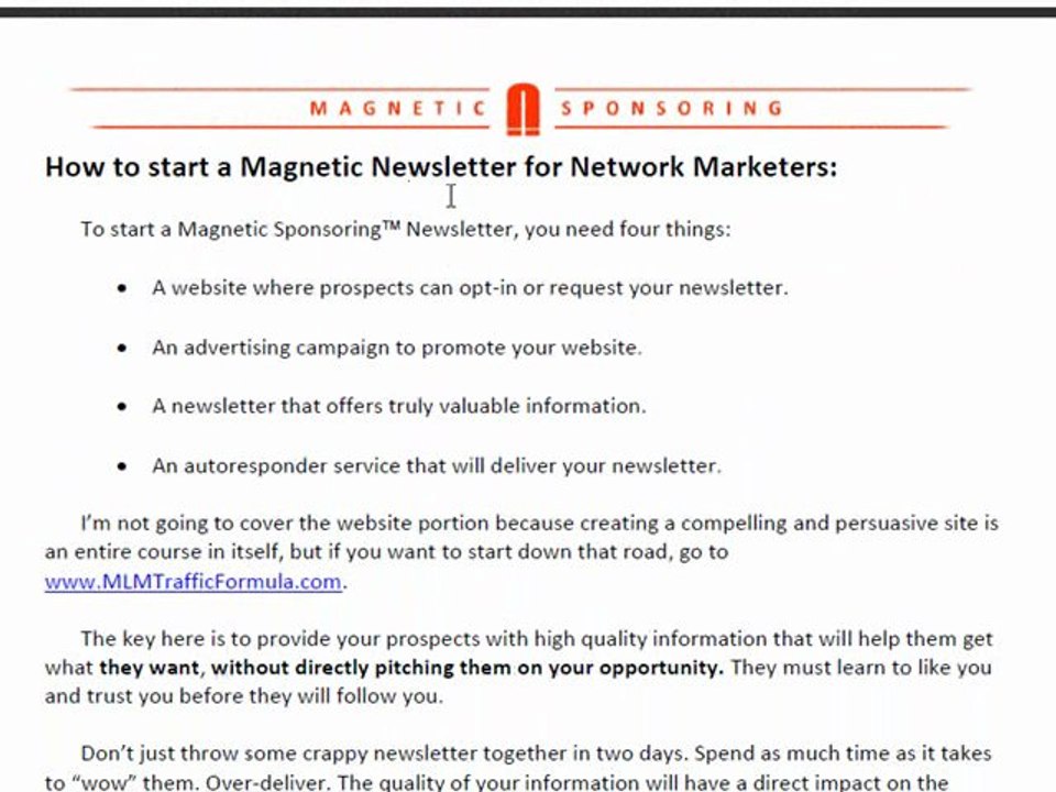 Behind The Scene: "Magnetic Sponsoring" by Mike Dillard