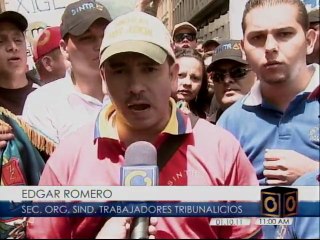 Protesta de trabajadores tribunalicios