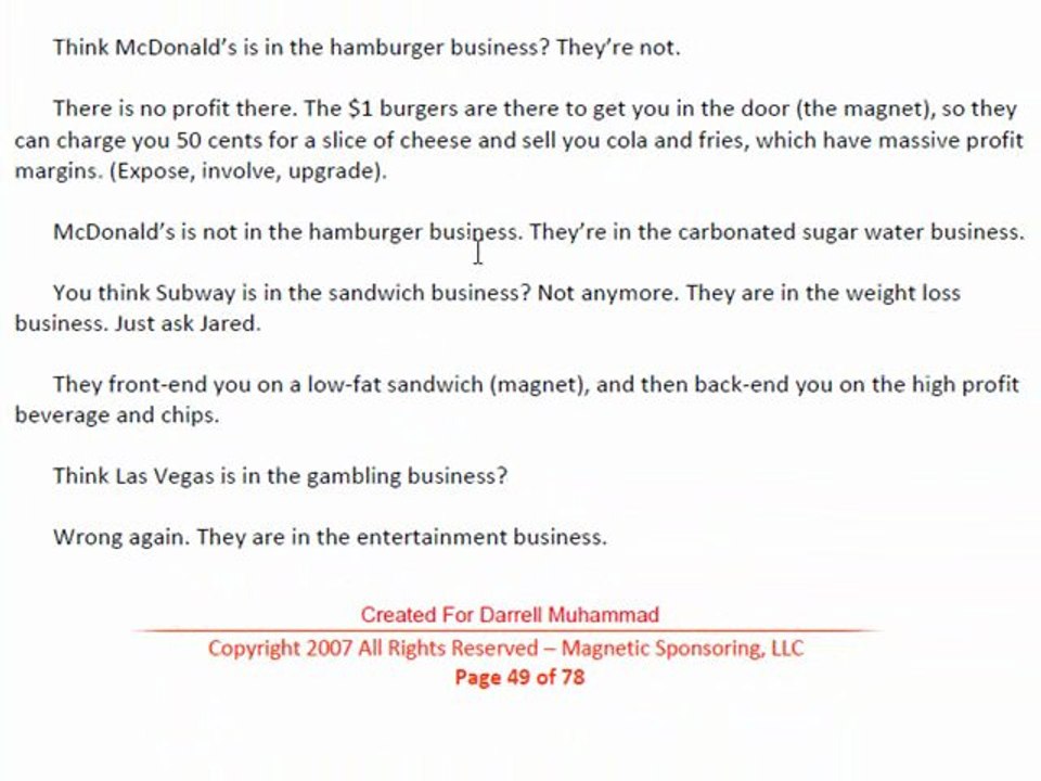 Behind The Scene: "Magnetic Sponsoring" by Mike Dillard