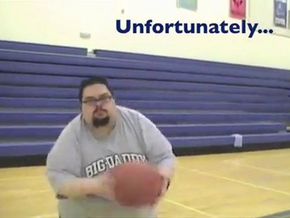 Fat Man Dunks From Fouline