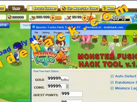 Monster Fusion Cheats Gold/Monster Coins/Quest Points/Battle Points (Monster Fusion Cheats V.1.02)