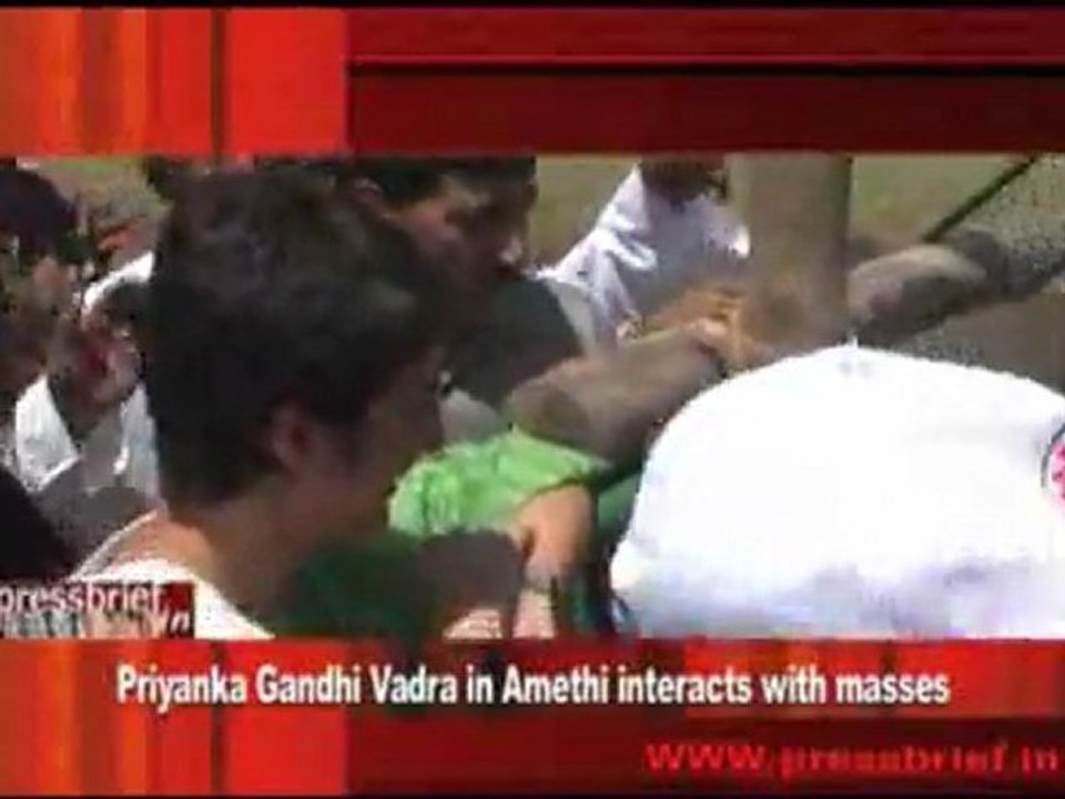 Priyanka Gandhi Vadra in Amethi interacts with masses