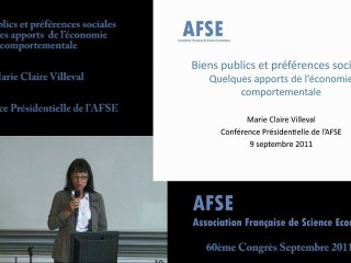 Biens publics et préférences sociales Quelques apports  de l’économie comportementale