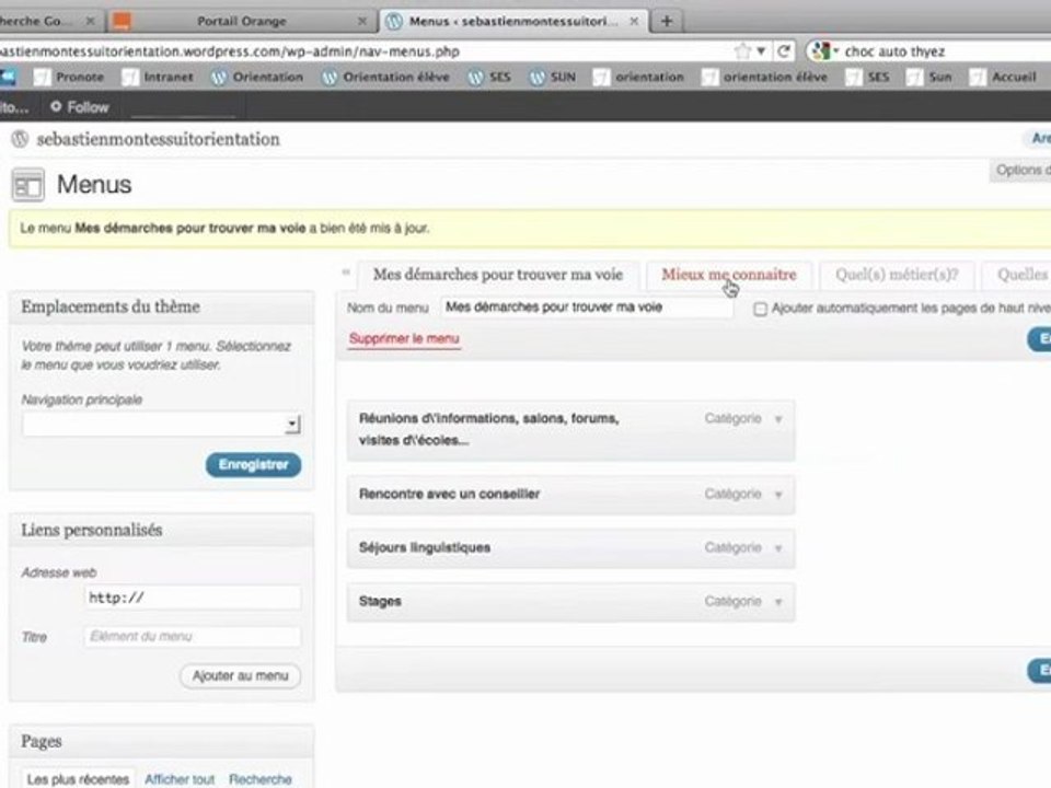 Tutoriel Blog orientation