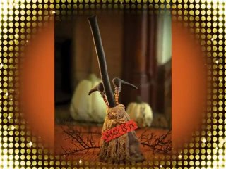 Dancing Witch Broom Halloween Prop