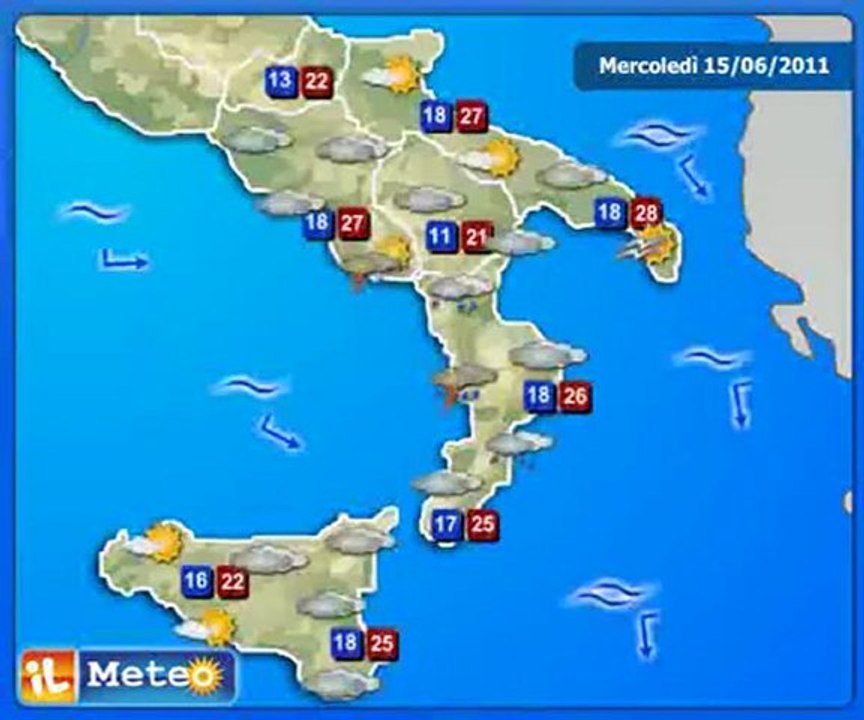 Meteo Italia 15/06/2011 - Previsioni by ilMeteo.it
