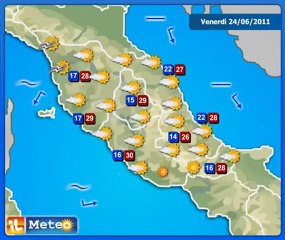 Meteo Italia 24/06/2011 - Previsioni by ilMeteo.it