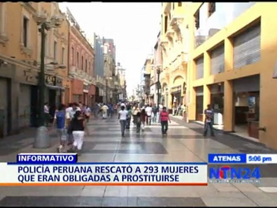 Policía peruana rescata a cerca de 300 mujeres que eran obligadas a prostituirse - NTN24.com