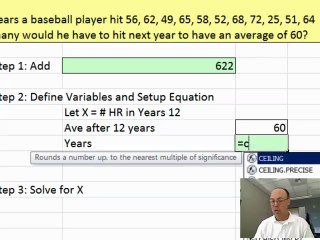 Dueling Excel - "Algebra? No Algebra!": #1439