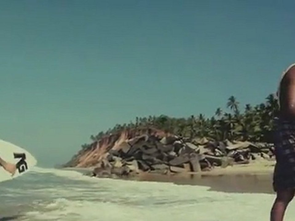 Surfing the deserted beaches of India