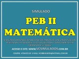 PEB II - MATEMÁTICA - SIMULADO 2011