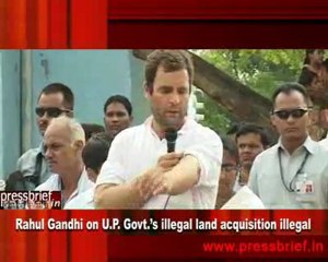 Rahul Gandhi on U.P. Govt.’s illegal land acquisition illegal