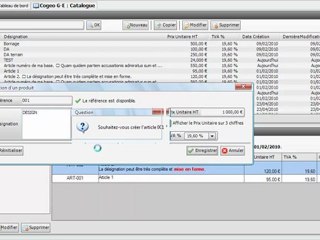 Gérer son catalogue d'articles dans Cogeo