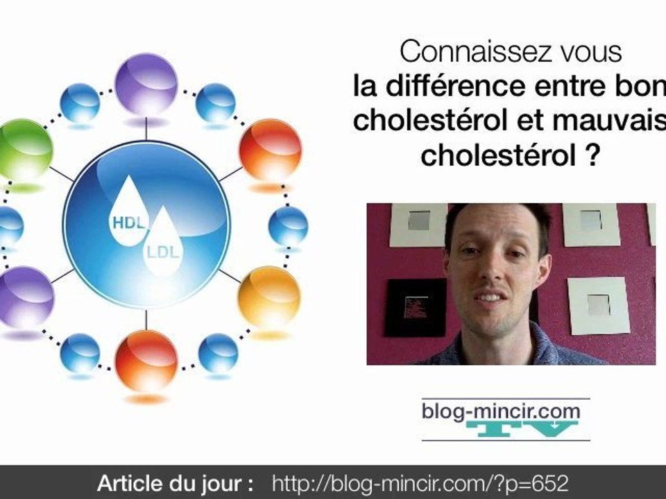 Difference entre bon cholesterol et mauvais cholesterol ?