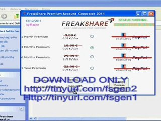 Free FreakShare Premium Account Generator 2011