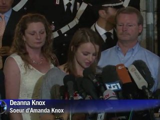 Libération d'Amanda Knox, acquittée du meurtre de Meredith Kerc