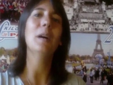 Les 20 kilomètres de Paris. Estelle DENIS, Marie-Josée PEREC, passage de témoin à Michel DRUCKER
