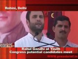 Rahul Gandhi at Youth Congress potential candidates meet