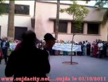 وقفة احتجاجية  بمدينة وجدة  تطالب باطلاق سراح المستشارين المعتقلين والمحالين على المحكمة الابتدائية بوجدة