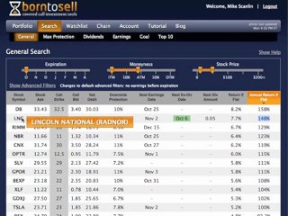 Covered Call Screener