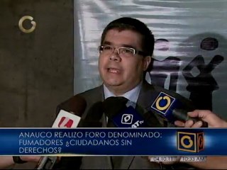 Anauco debate sobre Ley del consumo de tabaco en Venezuela