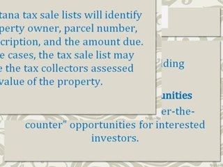 Montana Tax Liens