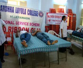 ANDHRA LAYOLLA COLLLEGE BLOOD DONATION -RED CROSS VIJAYAWADA ON10-11-2010