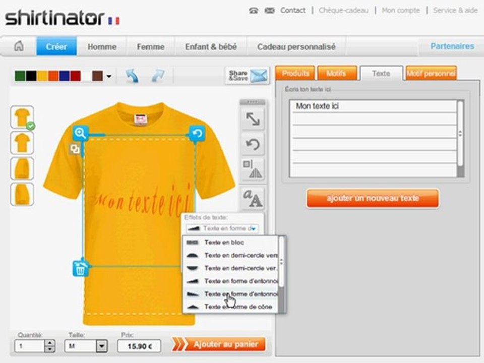 Personnalise ton T-Shirt avec un texte ou une citation