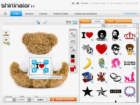 Peluche à personnaliser - Nounours pour petits & grands