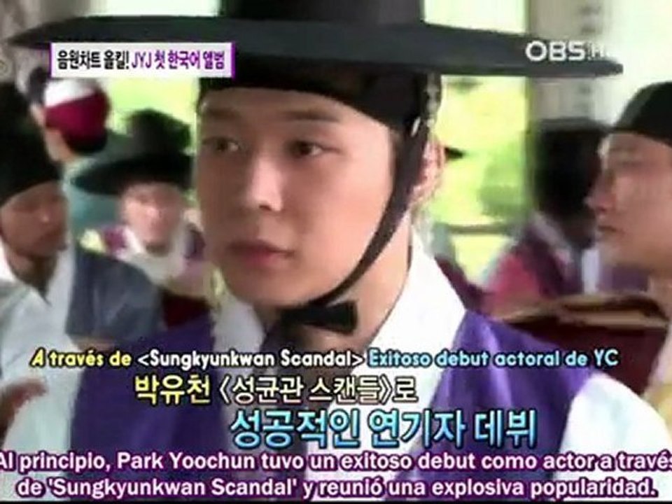 [SPfTVXQ] HD 111003 OBS Unique Entertainment News - JYJ Interview (Español)