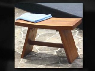 Asian-Style Teak Shower Stool