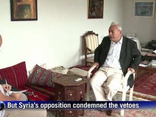 Syrian regime and opposition react to UN vetoes