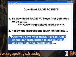 Free Download Rage PC Keygen
