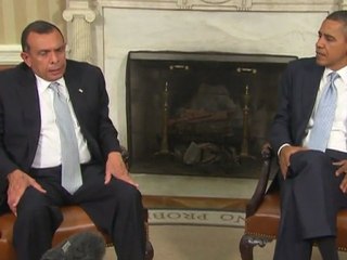 Obama meets with President Lobo of Honduras at the White House