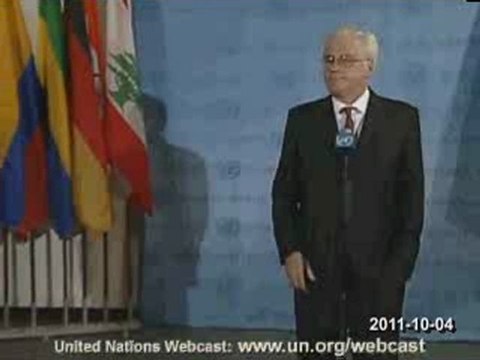 UN Security Council on SYRIA - Vitaly Churkin (Russia) – media Stakeout