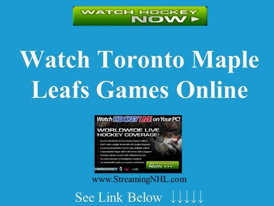Watch Maple Leafs Game Online Toronto Maple Leafs Game Live Streaming