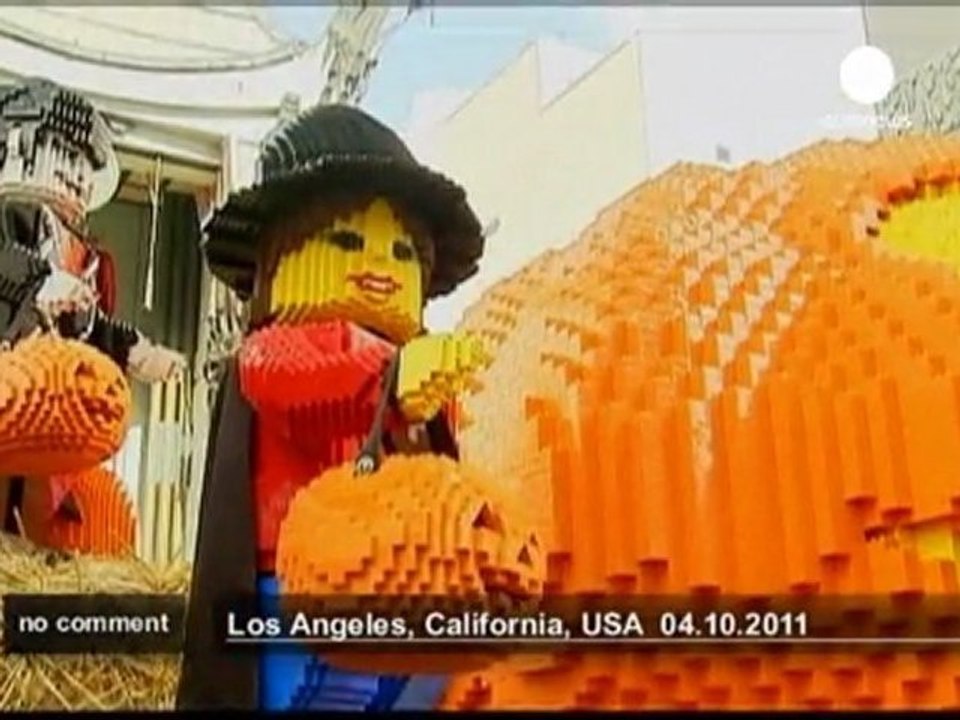 World's largest lego pumpkin unveiled in... - no comment
