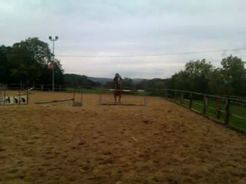 mon poney et moi 1m25 trop fière de lui, mais bon faut de pas me rééquilibrer au bon moment la barre tombe